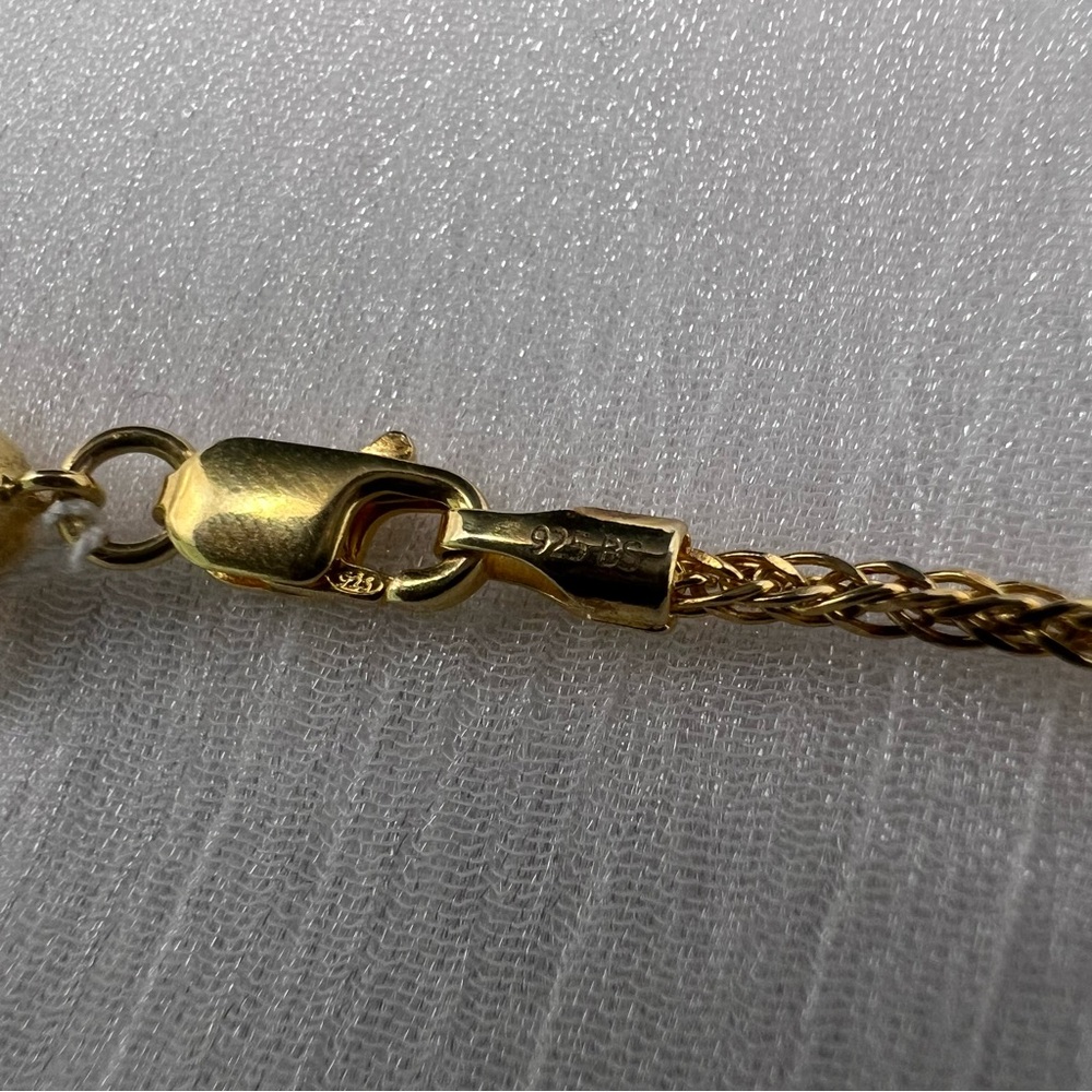 S925 Wheat Chain | Gold | Adjustable - Picture 5 of 5